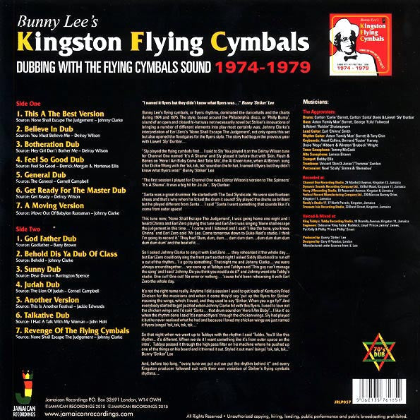 Bunny Lee  LP -  Kingston Flying Cymbals: Dubbing With The Flying Cymbals Sound 19741979 (180g)