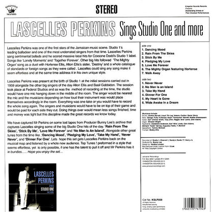 Lascelles Perkins  LP -  Sings Studio One And More (180g)