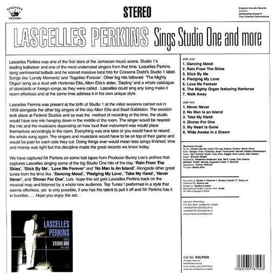 Lascelles Perkins  LP -  Sings Studio One And More (180g)