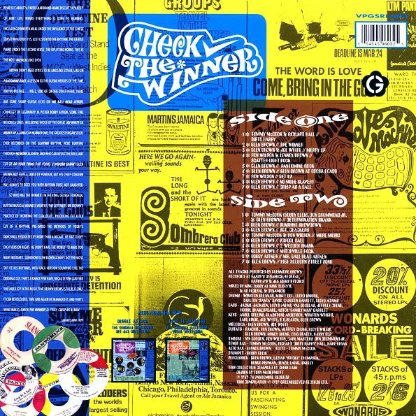Glen Brown  LP -  Check The Winner: The Original Pantomine Instrumental Collection 197074