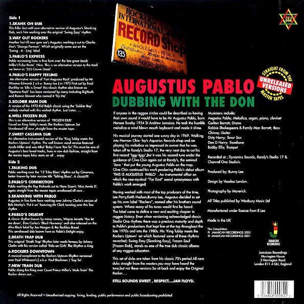 Augustus Pablo  LP -  Dubbing With The Don (180g)