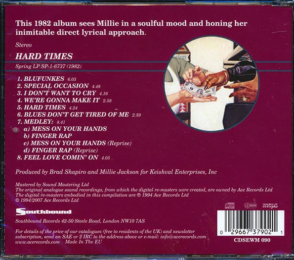 Millie Jackson  CD -  Hard Times