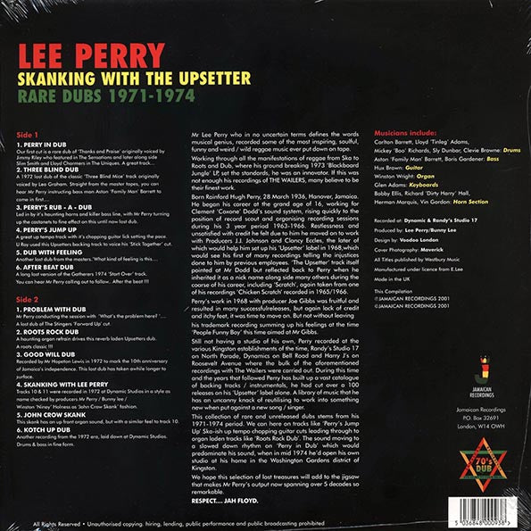 Lee Perry  LP -  Skanking With The Upsetter: Rare Dubs (180g)