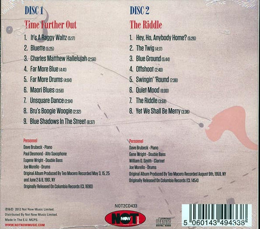 The Dave Brubeck Quartet  CD -  Time Further Out (2xCD)