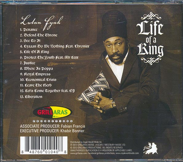 Lutan Fyah  CD -  Life Of A King