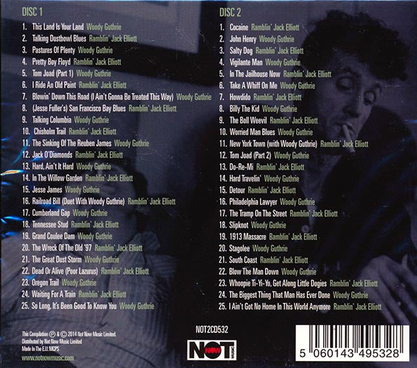 Woody Guthrie, Ramblin' Jack Elliott  CD -  Woody Guthrie Vs Ramblin' Jack: The Singer And The Song (50 tracks) (2xCD)
