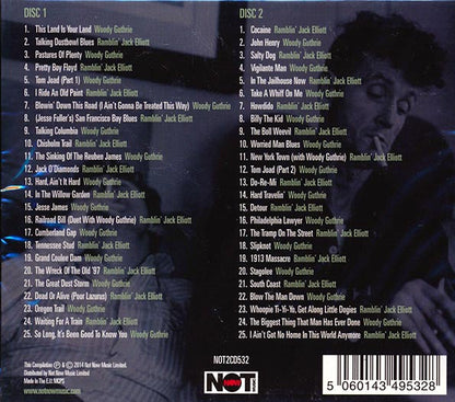 Woody Guthrie, Ramblin' Jack Elliott  CD -  Woody Guthrie Vs Ramblin' Jack: The Singer And The Song (50 tracks) (2xCD)
