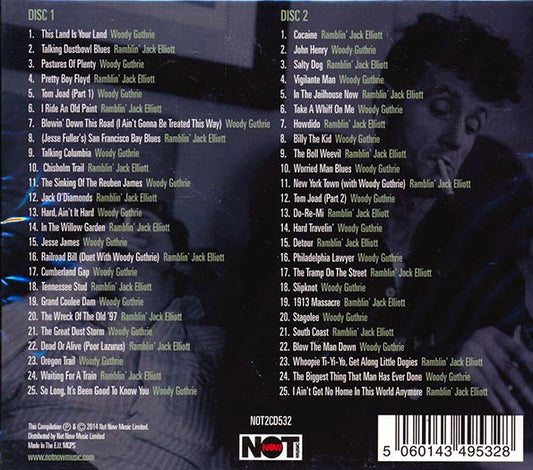 Woody Guthrie, Ramblin' Jack Elliott  CD -  Woody Guthrie Vs Ramblin' Jack: The Singer And The Song (50 tracks) (2xCD)