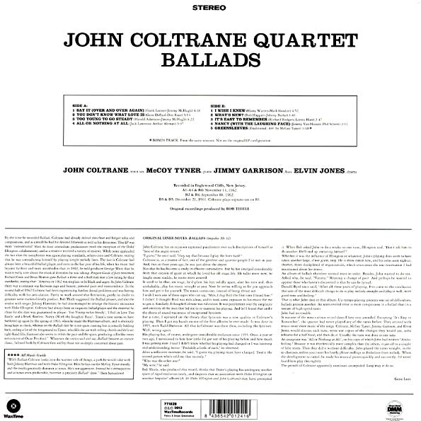The John Coltrane Quartet  LP -  Ballads (180g)