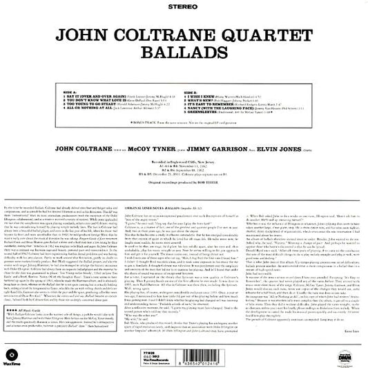 The John Coltrane Quartet  LP -  Ballads (180g)