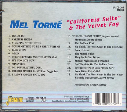 Mel Torme  CD -  California Suite & The Velvet Fog (marked/ltd stock)