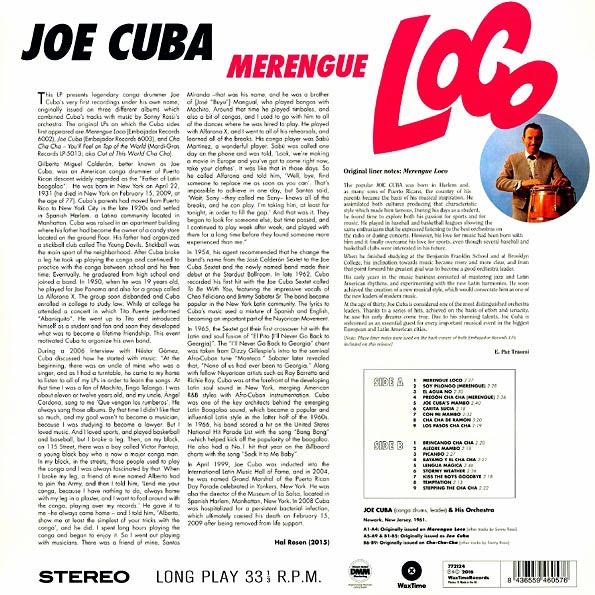 Joe Cuba  LP -  Merengue Loco (ltd. ed.) (180g)