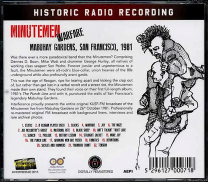 Minutemen  CD -  Warfare: Mabuhay Gardens, San Francisco, 1981