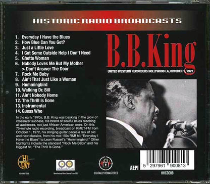 BB King  CD -  United Western Recorders, Hollywood LA, October 1, 1972 (remastered)