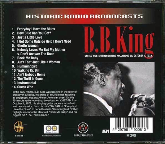 BB King  CD -  United Western Recorders, Hollywood LA, October 1, 1972 (remastered)