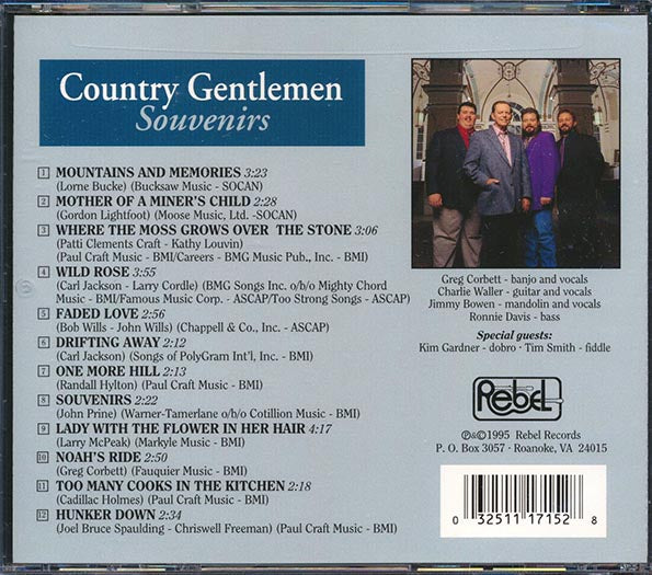 The Country Gentlemen  CD -  Souvenirs