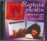 Barbara Acklin  CD -  Someone Else's Arms + I Did It + I Call It Trouble (21 tracks)