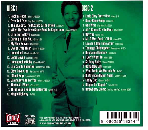 Bobby Day  CD -  The Very Best Of Bobby Day (35 tracks) (2xCD) (deluxe 3 fold digipak)