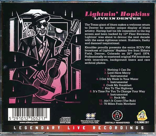 Lightnin' Hopkins  CD -  Live In Denver (remastered)