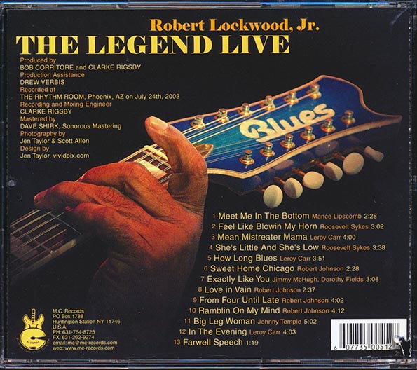 Robert Lockwood, Jr.  CD -  The Legend Live (2xCD) (marked/ltd stock)