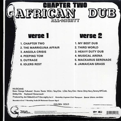 Joe Gibbs & The Professionals  LP -  African Dub All Mighty Chapter 2