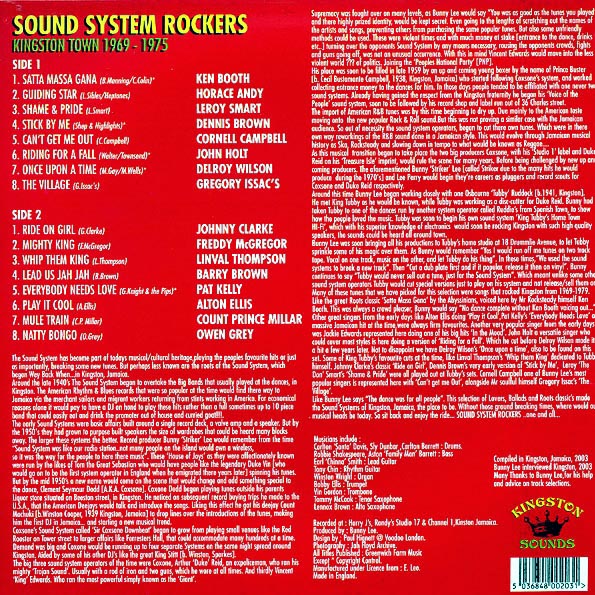 Barry Brown, Linval Thompson, Horace Andy, Etc.  LP -  Sound System Rockers: Kingston Town (180g)