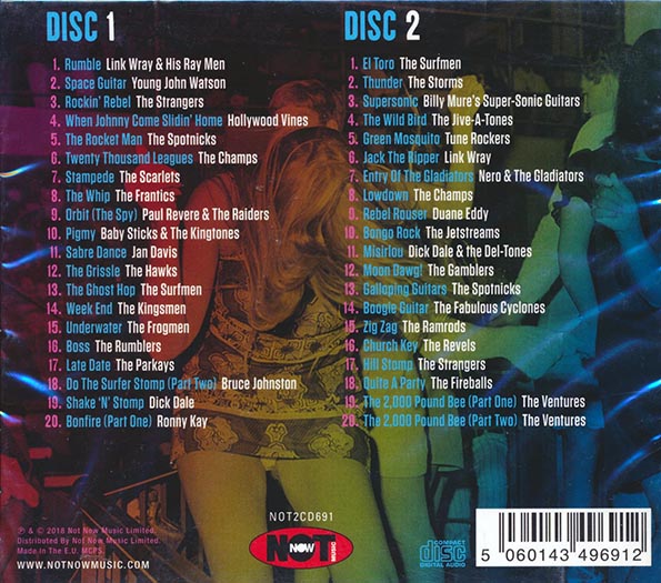 Link Wray, The Surfman, Dick Dale, The Ventures, Etc.  CD -  Rumble: 40 Raucous Guitar & Sax Instrumentals (40 tracks) (2xCD)
