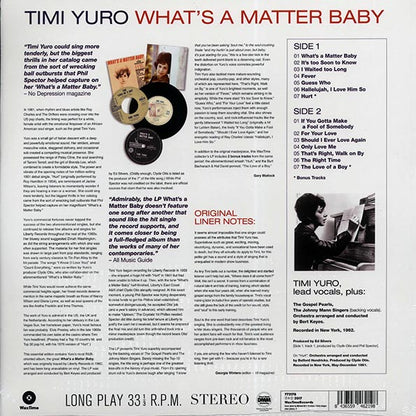 Timi Yuro  LP -  What's A Matter Baby (ltd. ed.) (180g) (HighDef VV)