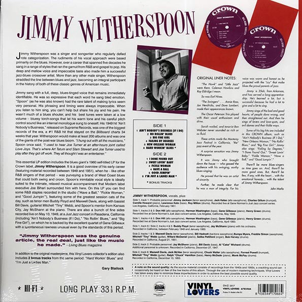 Jimmy Witherspoon  LP -  Jimmy Witherspoon (ltd. ed.) (180g) (HighDef VV)