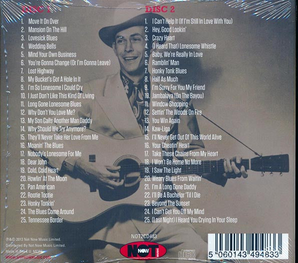 Hank Williams  CD -  The Very Best Of Hank Williams (50 tracks) (2xCD) (deluxe 3 fold digipak)