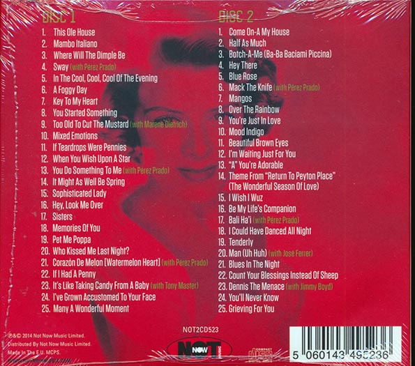 Rosemary Clooney  CD -  Greatest Hits (50 tracks) (2xCD) (deluxe 3 fold digipak) (remastered)