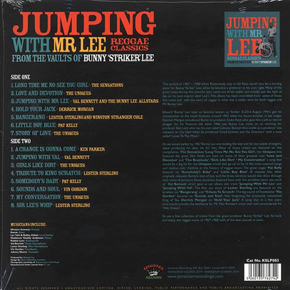 Vin Gordon, Val Bennett, The Uniques, Etc.  LP -  Jumping With Mr. Lee: Reggae Classics From The Vaults Of Bunny Striker Lee (180g)