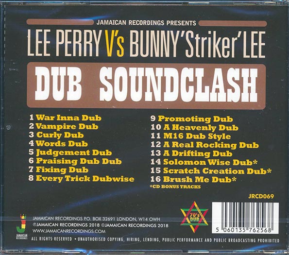 Lee Perry, Bunny Lee  CD -  Lee Perry Vs Bunny Striker Lee: Dub Soundclash