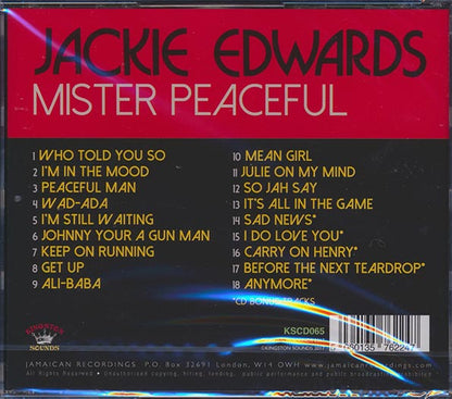 Jackie Edwards  CD -  Mister Peaceful