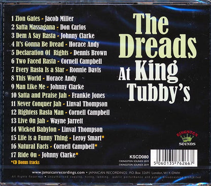 The Dreads At King Tubby's CD -Jacob Miller, Don Carlos, Wayne Jarrett, Linval Thompson, Etc