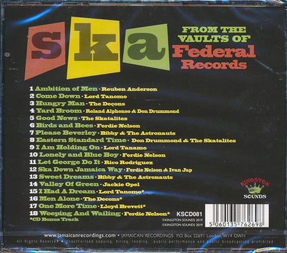 Don Drummond, The Skatalites, Lord Tanamo, Etc.  CD -  Ska From The Vaults Of Federal Records