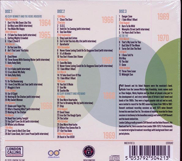 Cliff Bennett  CD -  Live On Air 1964 1970 (69 tracks) (3xCD) (incl. large booklet) (deluxe 4fold digipak) (remastered)