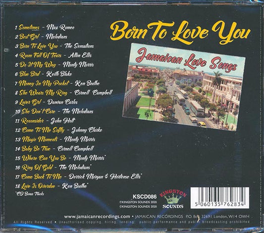 Alton Ellis, Ken Boothe, The Melodians, Etc.  CD -  Born To Love You: Jamaican Love Songs