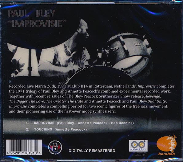 Paul Bley  CD -  Improvisie (remastered)