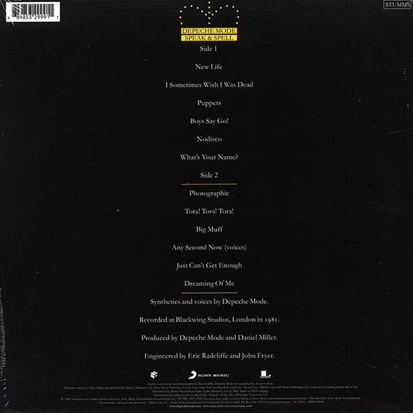 Depeche Mode  LP -  Speak & Spell