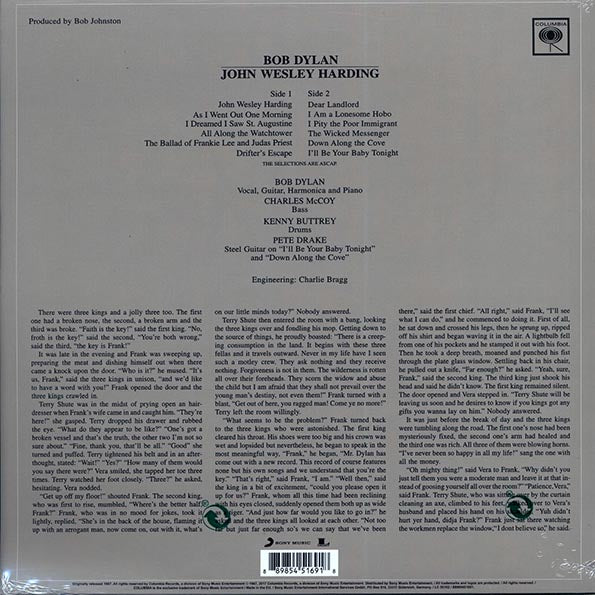 Bob Dylan  LP -  John Wesley Harding