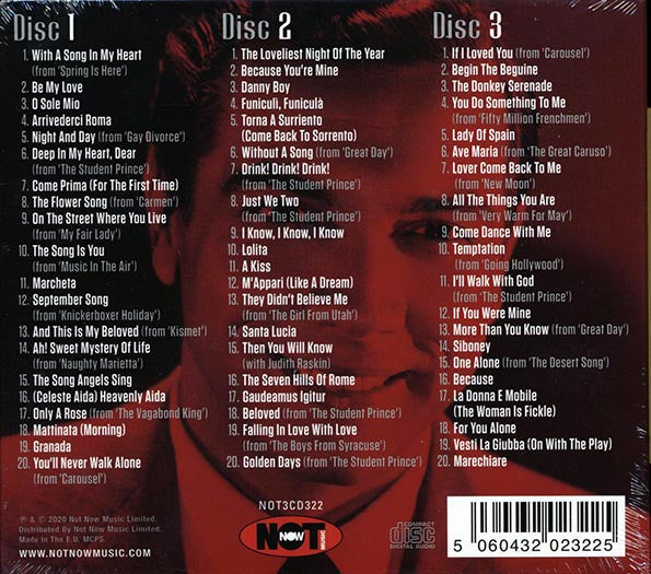 Mario Lanza  CD -  Greatest Hits: 60 Original Recordings (60 tracks) (3xCD) (deluxe 3 fold digipak)