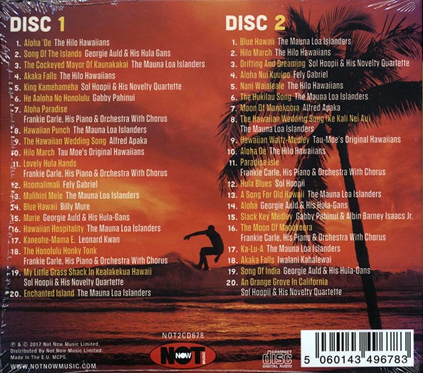 The Hilo Hawaiians, Gabby Pahinui, The Mauna Loa Islanders, Etc.  CD -  Aloha From Hawaii: 40 Hawaiian Favourites (40 tracks) (2xCD) (deluxe 3 fold digipak)