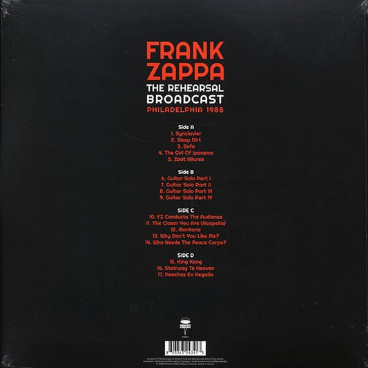 Frank Zappa  LP -  The Rehearsal Broadcast: Philadelphia 1988 (2xLP)