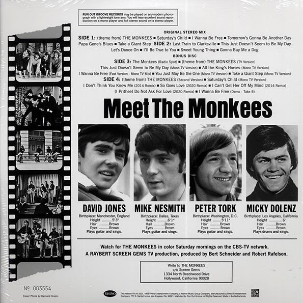 The Monkees  LP -  The Monkees (26 tracks) (+ 15 bonus tracks) (numbered ltd.ed.) (180g) (deluxe edition)