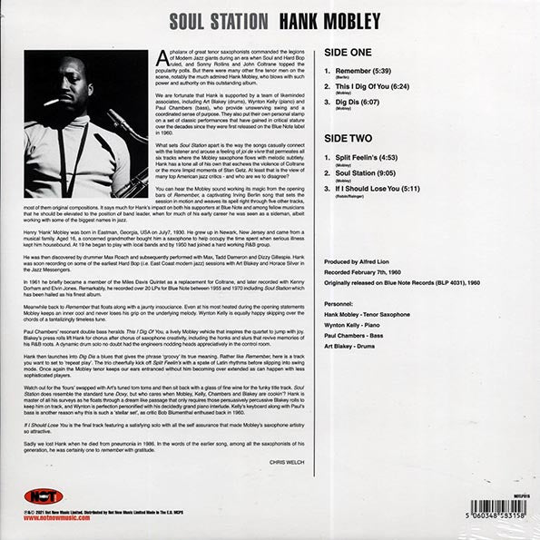 Hank Mobley  LP -  Soul Station (180g)
