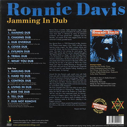 Ronnie Davis  LP -  Jamming In Dub (180g)