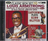 Louis Armstrong CD - Satchmo: A Musical Autobiography - Part 2 (4th LP Vinyl Record) & Two Classic Albums Plus (Satchmo Plays King Oliver / Louis And The Good Book)