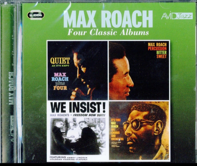 Max Roach CD - Four Classic Albums (Quiet As It's Kept / Percussion Bitter Sweet / We Insist!. Max Roach's Freedom Now Suite / It's Time)