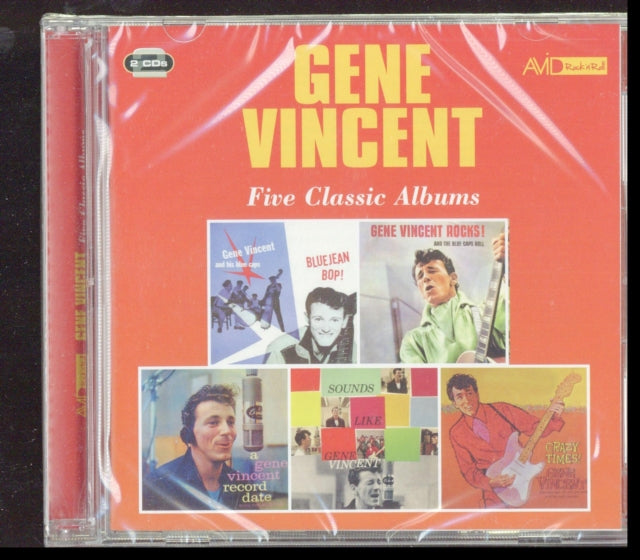 Gene Vincent CD - Five Classic Albums (Bluejean Bop / Gene Vincent Rocks! And The Blue Caps Roll / A Gene Vincent Record Date / Sounds Like Gene Vincent / Crazy Times)